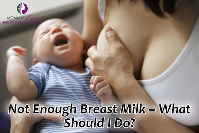 Crying baby because there is not enough milk.