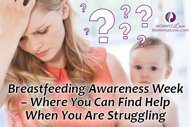 Breastfeeding mom and baby on breastfeeding awareness